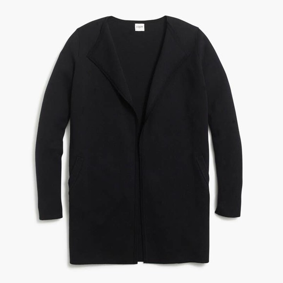J. Crew Vanessa Sweater Jacket Size XXL Black Classic Tailored Business Casual